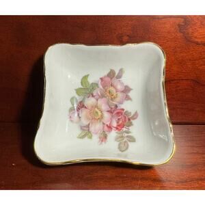 Bavaria Schumann Arzberg Germany Dish Bowl Wild Rose Golden Crown E&R 1886 /42